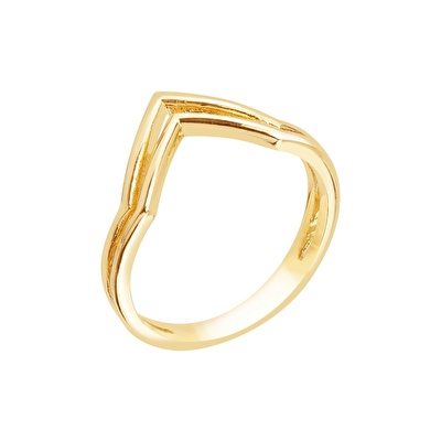 14 Ayar Sarı Altın Trend Minimal Yüzük