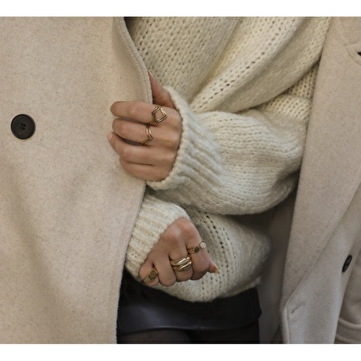 14 Ayar Sarı Altın Trend Minimal Yüzük