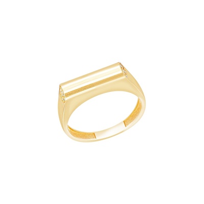 14 Ayar Sarı Altın Trend Minimal Yüzük