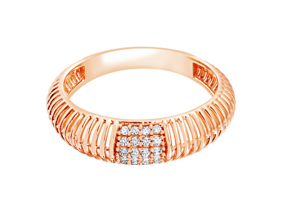 14 Ayar Rose Altın Taşlı Yüzük