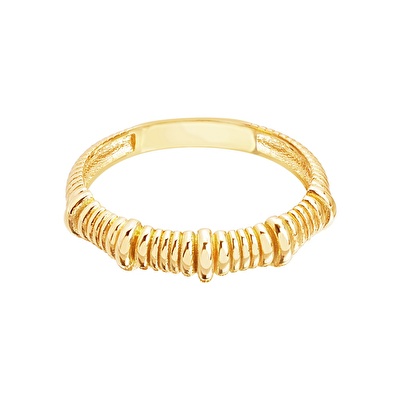 14 Ayar Sarı Altın Taşsız Trend Yüzük