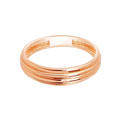 14 Ayar Rose Altın Taşsız Yüzük