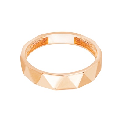 14 Ayar Rose Altın Taşsız Yüzük