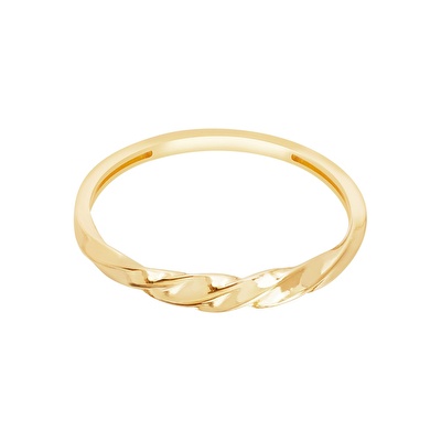 14 Ayar Sarı Altın Trend Burgu Yüzük