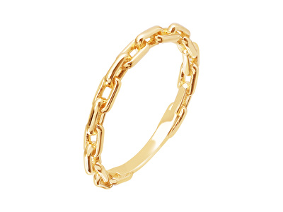 14 Ayar Sarı Altın Zincir Yüzük