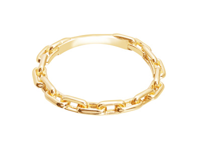 14 Ayar Sarı Altın Zincir Yüzük