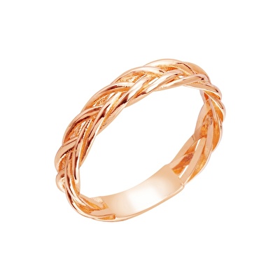 14 Ayar Rose Altın Taşsız Yüzük