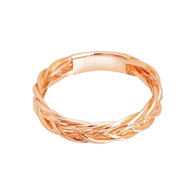 14 Ayar Rose Altın Taşsız Yüzük