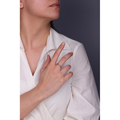 14 Ayar Rose Altın Taşsız Yüzük