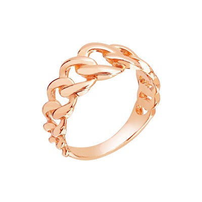 14 Ayar Rose Altın Zincir Yüzük