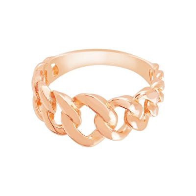 14 Ayar Rose Altın Zincir Yüzük