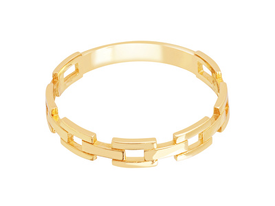 14 Ayar Sarı Altın Zincir Yüzük