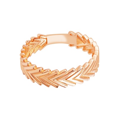 14 Ayar Rose Altın Balık Sırtı Yüzük