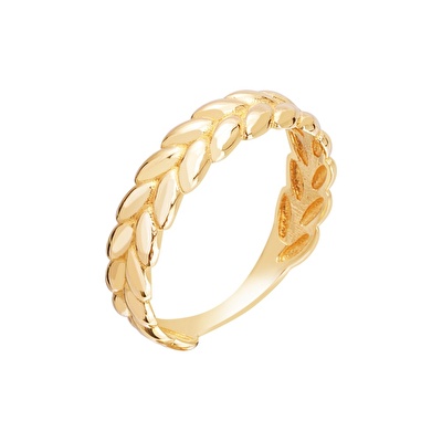 14 Ayar Sarı Altın Taşsız Yüzük