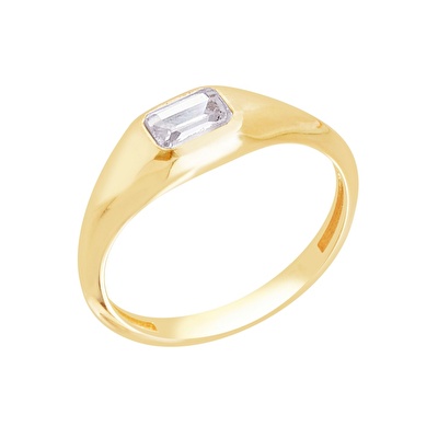 14 Ayar Sarı Altın Serçe Parmak Yüzük