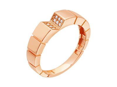 14 Ayar Rose Altın Minimal Yüzük