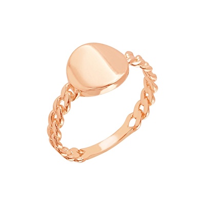 14 Ayar Rose Altın Serçe Parmak Yüzük