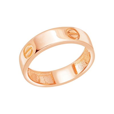 14 Ayar Rose Altın Taşsız Yüzük