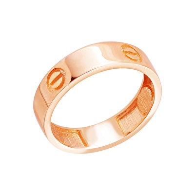 14 Ayar Rose Altın Taşsız Yüzük