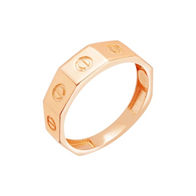 14 Ayar Rose Altın Taşsız Yüzük