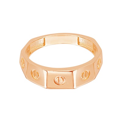 14 Ayar Rose Altın Taşsız Yüzük