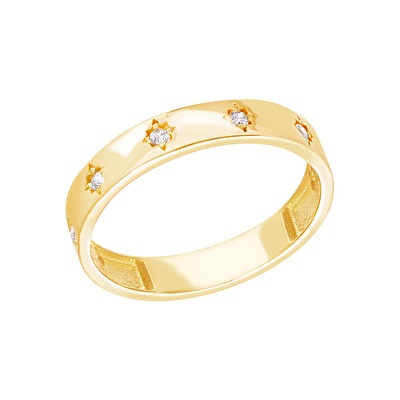 14 Ayar Sarı Altın Kutup Yıldızı Yüzük