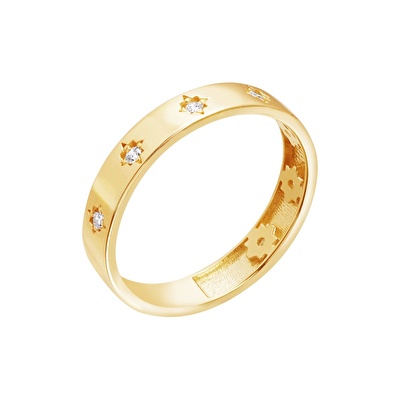 14 Ayar Sarı Altın Kutup Yıldızı Yüzük