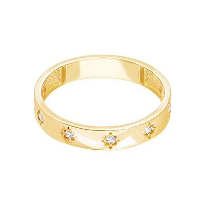 14 Ayar Sarı Altın Kutup Yıldızı Yüzük