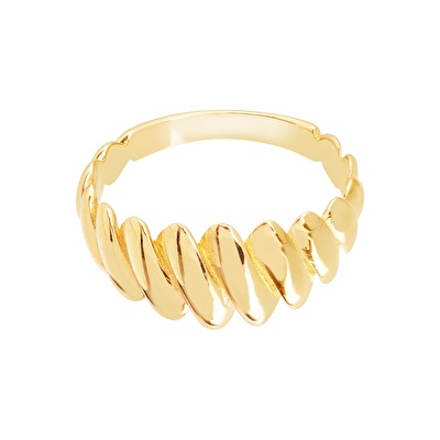 14 Ayar Sarı Altın Trend Burgu Yüzük