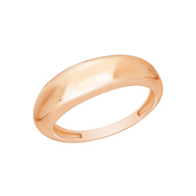 14 Ayar Rose Altın Bombe Yüzük