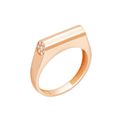 14 Ayar Rose Altın Trend Minimal Yüzük