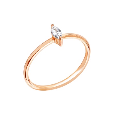 14 Ayar Rose Altın Taşlı Yüzük