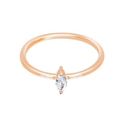 14 Ayar Rose Altın Taşlı Yüzük