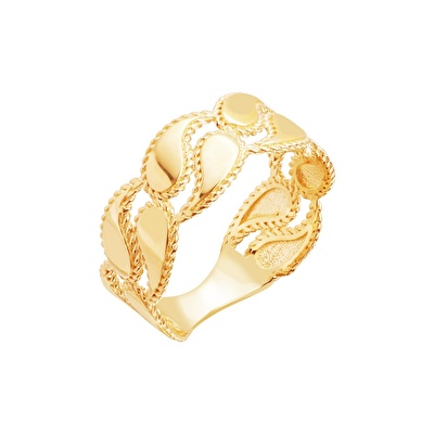 14 Ayar Sarı Altın Trend Burgu Yüzük