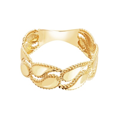 14 Ayar Sarı Altın Trend Burgu Yüzük