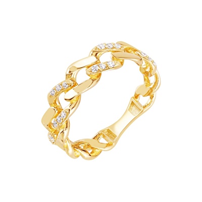 14 Ayar Sarı Altın Trend Gurmet Yüzük