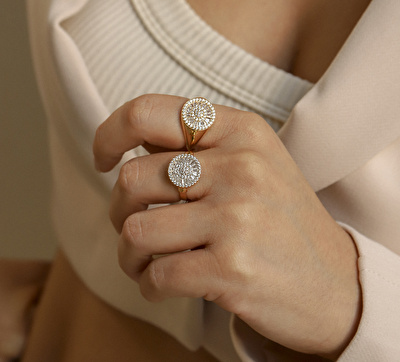 14 Ayar Sarı Altın Baget Yüzük