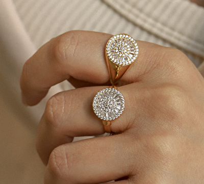 14 Ayar Sarı Altın Baget Yüzük