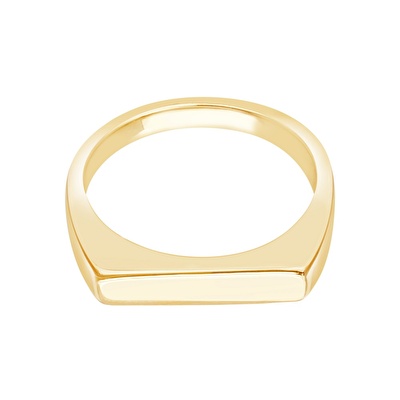 14 Ayar Sarı Altın Taşsız Minimal Yüzük