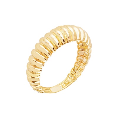 14 Ayar Sarı Altın Taşsız Yüzük