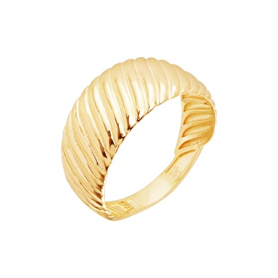 14 Ayar Sarı Altın Trend Burgu Yüzük