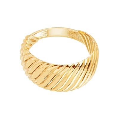 14 Ayar Sarı Altın Trend Burgu Yüzük