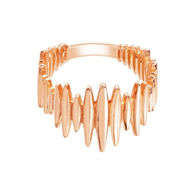 14 Ayar Rose Altın Zigzak Yüzük