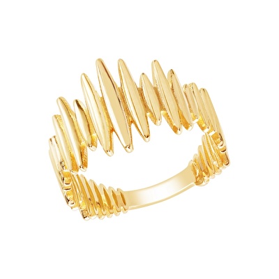 14 Ayar Sarı Altın Mekik Taşsız Yüzük