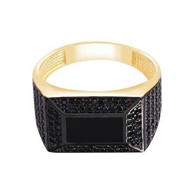 14 Ayar Sarı Altın Erkek Yüzük