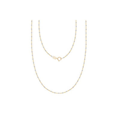 14 Ayar Sarı-Beyaz Altın Trend Zincir