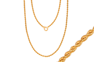 14 Ayar Sarı Altın Halat Gemici Kilit Zincir