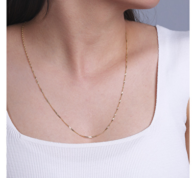 14 Ayar Sarı Altın Trend Zincir