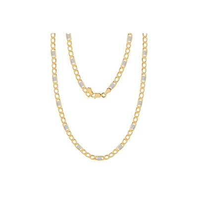 14 Ayar Sarı-Beyaz Altın Trend Zincir