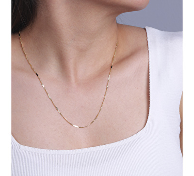 14 Ayar Sarı Altın Trend Zincir